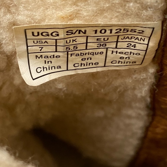 UGG Pre-Owned Women's Keppler Chestnut Brown Leather Buckle Ankle Boots, Size 7 - Picture 9 of 10